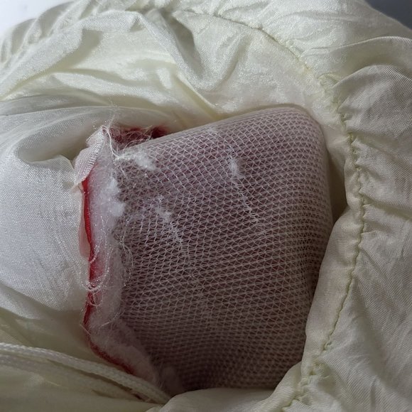 Vintage Rudolph Reindeer Red Nose Plush Nylon 3D Puffy Parachute Stocking - Picture 3 of 9